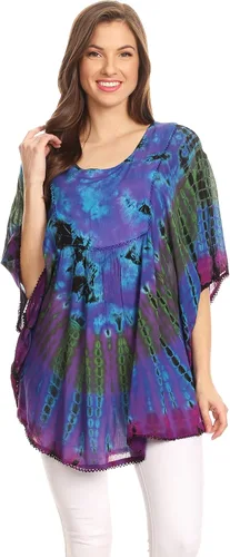 Vista 5 de Sakkas Sunia Tie Dye - Blusa de manga caftán