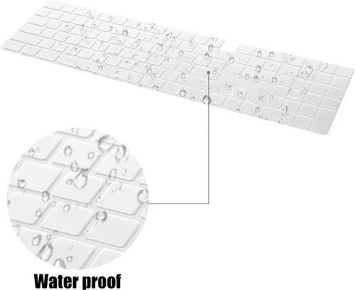 Vista 5 de co2CREA Funda protectora compatible con Apple Magic Keyboard w/Touch ID Numeric Keypad A2520 Ultra Thin Full Size Keyboard Cover