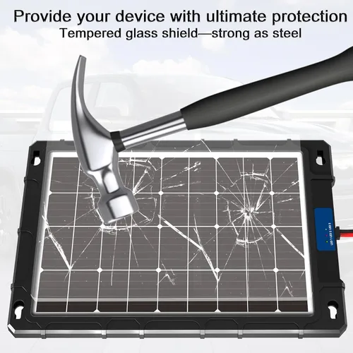 Vista 2 de Kit de panel solar de 20 W y 12 V con controlador mejorado para aplicaciones de automóviles, caravanas, motocicletas y marinas
