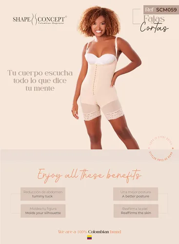 Vista 7 de SHAPE CONCEPT 057 059 Fajas Colombianas Reductoras y Moldeadoras Ropa de compresión poscirugía abdominal