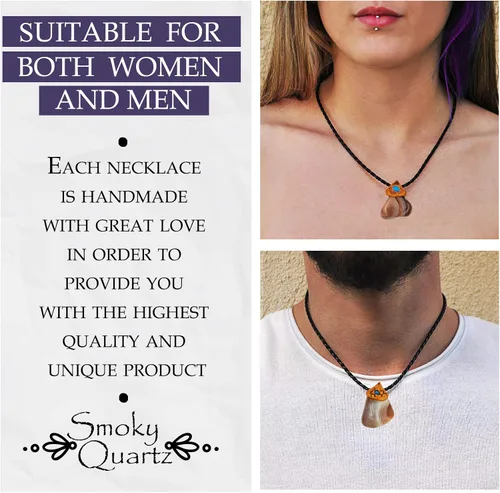 Vista 4 de Pendant Chakra Necklace with Genuine Healing Crystal Stone, Crystals Jewelry for Women and Men, Girls, Boys, Handmade with Love, Spiritual Gifts for