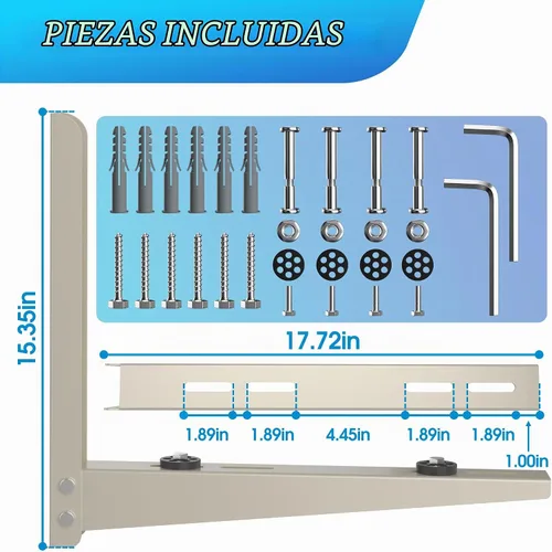 Vista 6 de Mini soporte de aire acondicionado de montaje en pared,: Max 400