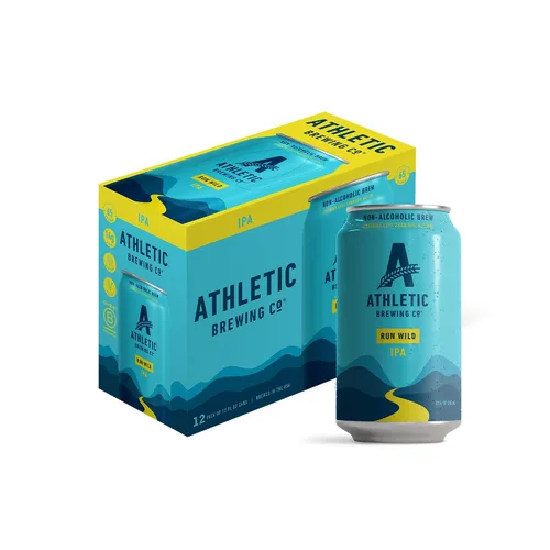 Vista 10 de Athletic Brewing Company Cerveza artesanal sin alcohol, baja en carbohidratos con cuerpo ligero de arroz y malta, combina con ensalada y pizza