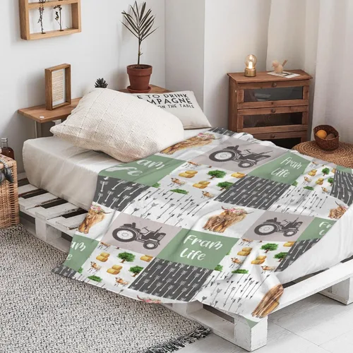 Vista 7 de Manta de franela de vaca para regalo, ultra suave y acogedora, manta de forro polar ligera y mullida, manta de felpa cálida para sofá, cama, 30 x 40