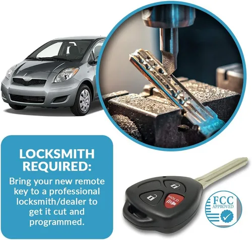 Vista 5 de Keyless2Go Repuesto de llave con control a distancia para vehículos que utilizan MOZB41TG con chip 4D67.