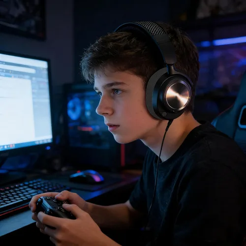 Vista 4 de Defean Almohadillas de tela de malla de repuesto compatibles con auriculares SteelSeries Arctis Nova Pro Wired, Nova Negro