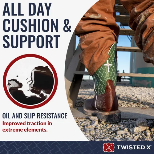 Vista 110 de Twisted X Botas Tech X para hombre de 12 pulgadas, botas occidentales casuales para hombre