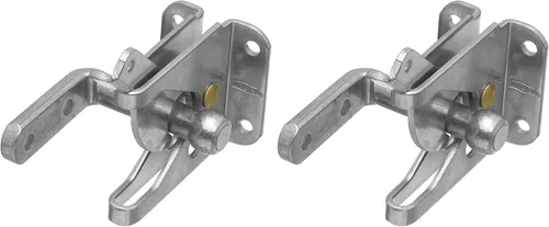 Vista 4 de National Hardware N101-337 V22 Pestillo automático para portón en color negro, paquete de 1
