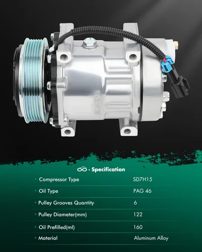 Vista 47 de SCITOO Compresor de CA para T-oyota Yaris 1.5L 2007 2008 2009 2010 2011 2012 2013 AC Compressor 639839 157318 158318 6512467
