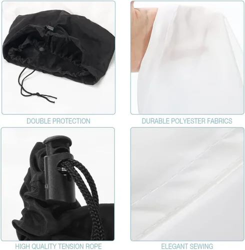 Vista 6 de HOXHA Sello universal de ventana para aire acondicionado portátil, kit de sellado de tela de 118 pulgadas con acoplador ajustable y cierre adhesivo