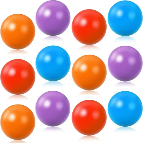 Vista 9 de Civaner 6 bolas de repuesto de plástico multicolor pequeñas, bulldozer popper, bolas de juguete de 1.75 pulgadas, suaves a prueba de aplastamiento