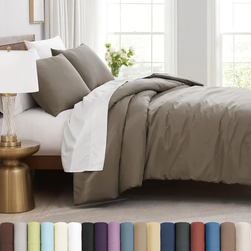 Vista 60 de Southshore Fine Living, Inc. Juego de funda de edredón tamaño extra grande individual/XL, ropa de cama de microfibra cepillada premium de fácil