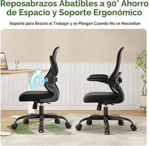 Vista 8 de Silla de oficina ergonómica para escritorio, silla de computadora