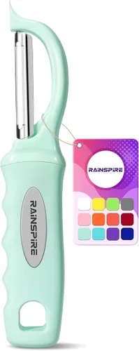 Vista 15 de Rainspire Pelador de verduras, pelador de patatas para cocina, cuchillas afiladas de acero inoxidable, mango cómodo, pelador de frutas, pelador