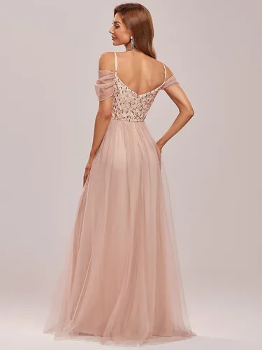 Vista 2 de Ever-Pretty Vestido largo de dama de honor acampanado con hombros descubiertos para mujer 0766