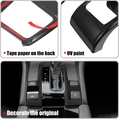 Vista 12 de X AUTOHAUX - Adhesivos para panel de cambios para Honda Civic 16-21 pares
