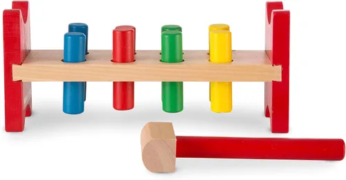 Vista 9 de Melissa & Doug Juguete de madera con martillo Pound-A-Peg de lujo certificado FSC