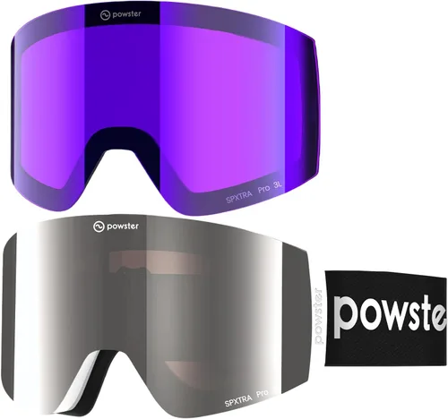 Vista 11 de Ski Goggles Snow OTG Snowboard Goggles Magnetic Interchangeable Lens Frameless UV Protection Anti-fog mobile Skating