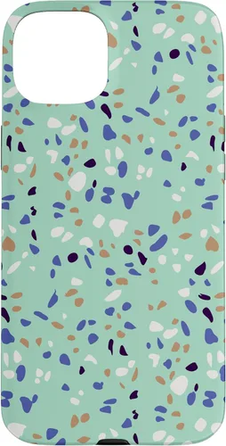 Vista 9 de Fun Vintage Green, Blue, White and Black Terrazzo Case for iPhone 16