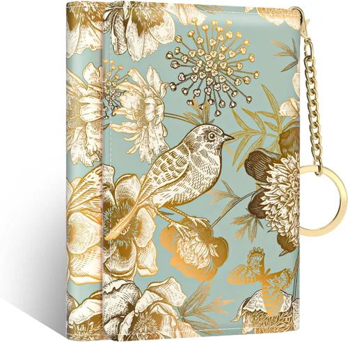 Vista 9 de Nipichsha Cartera para mujer, pequeña cartera para tarjetas de crédito para mujer, cartera delgada con tarjetero RFID, Moda