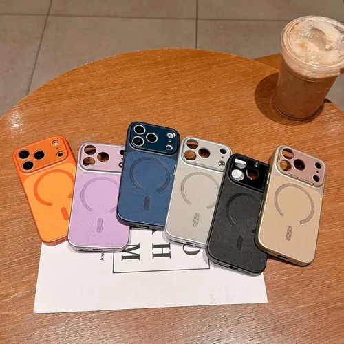 Vista 5 de Diseñada para iPhone, funda magnética de piel, compatible con carga inalámbrica MagSafe (iPhone 11, negro)