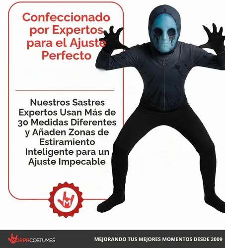 Vista 4 de Morphsuits Eyeless Jack Costume, Halloween Costume for Kids
