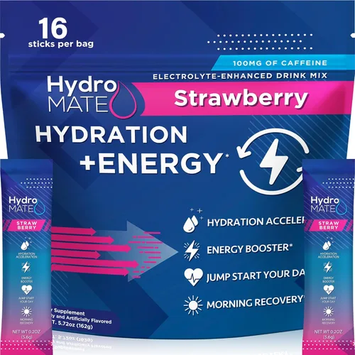 Vista 9 de HydroMATE - Paquetes de electrolitos en polvo para mezclar bebidas, acelerador de hidratación, bajo en azúcar, alivio rápido para fiestas