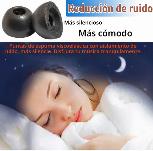 Vista 4 de Almohadillas de espuma viscoelástica para Samsung Galaxy Buds 2/Buds FE Espuma-Negro