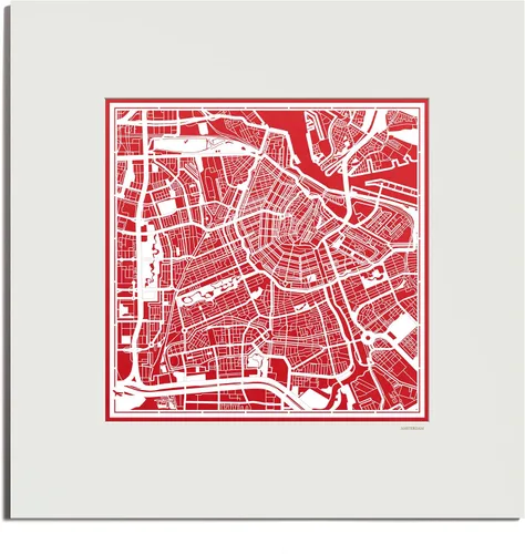 Vista 21 de O3 Design Studio Mapa de corte de papel de París, color negro mate, 20 x 20 pulgadas, arte en papel