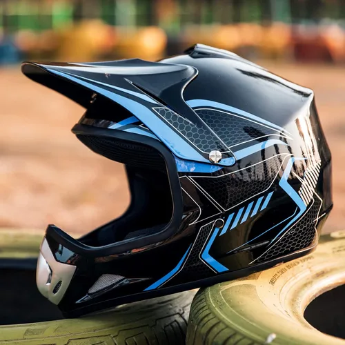 Vista 8 de ILM - Casco para niños o jóvenes para motocross o cuatrimoto o calle, de cara completa, para moto, incluye lentes y guantes, aprobado por el DOT