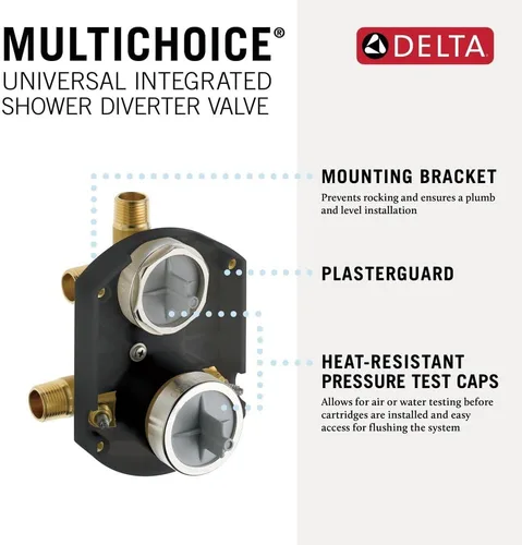 Vista 3 de Delta R22000 llave universal con posiciones múltiples y con desviador integrado, natural