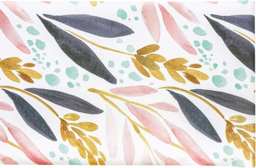 Vista 8 de HaokHome - Papel tapiz adhesivo para repisas, vinilo, bosque en acuarela, diseño floral, color blanco, rosa, azul marino y amarillo, removible, 17.7