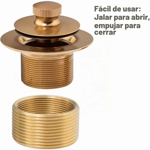 Vista 4 de Artiwell Push & Lock - Juego de molduras para bañera con placa frontal de desbordamiento de un solo orificio, kit de conversión de bañera con barra