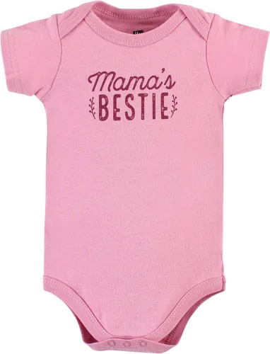 Vista 64 de Hudson Baby baby-girls Cotton Bodysuits 3-pack