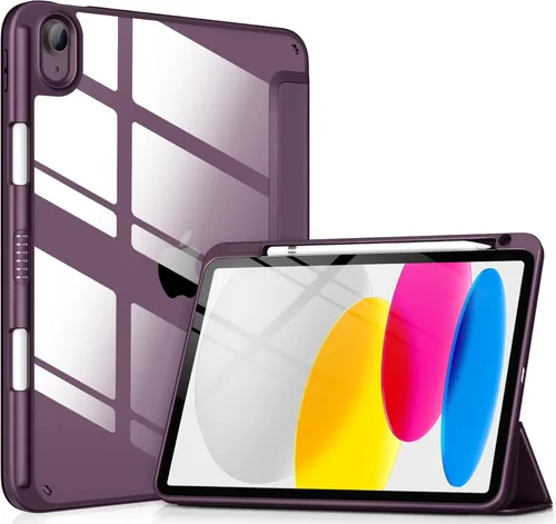 Vista 12 de DTTOCASE - Funda para iPad de 10.ª generación de 2022, 10.9”, reverso transparente y marco de poliuretano termoplástico antigolpes