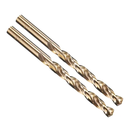 Vista 309 de PATIKIL Broca Jobber de 0.039 in, vástago recto M35 cobalto 5% acero de alta velocidad 135° acabado dorado para metal duro de acero inoxidable - 2