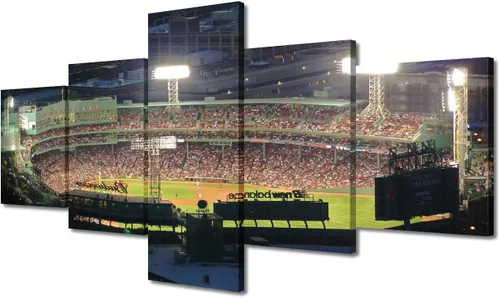 Vista 35 de Busch Stadium Baseball Home Decor St. Louis, Missouri Cityscape - Pósteres e impresiones artísticas de pared de 5 piezas de estadios de béisbol