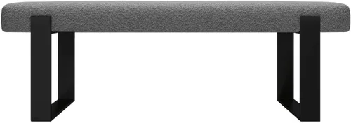 Vista 7 de VANT Banco de cama tapizado, beige Boucle, níquel cepillado Boucle Beige - Níquel cepillado
