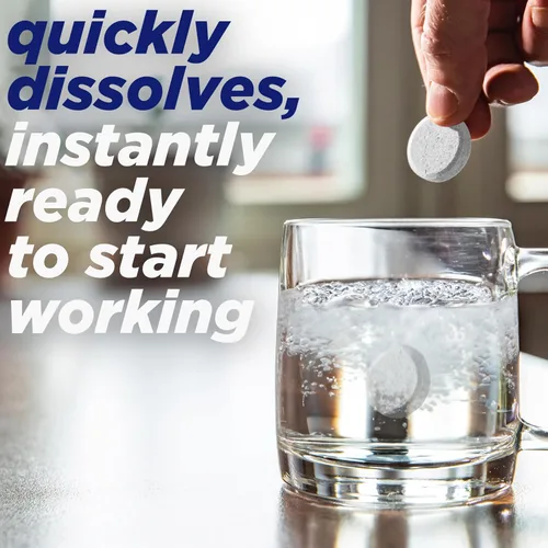 Vista 4 de Alka-seltzer Plus Comprimidos efervescentes severos de cáscara de naranja Fizz PowerFast en frío, 24 unidades, el embalaje puede variar