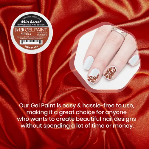 Vista 6 de Mia Secret Sistema de uñas profesional UV/LED Gel Paint - 0.18 oz (Sienna)
