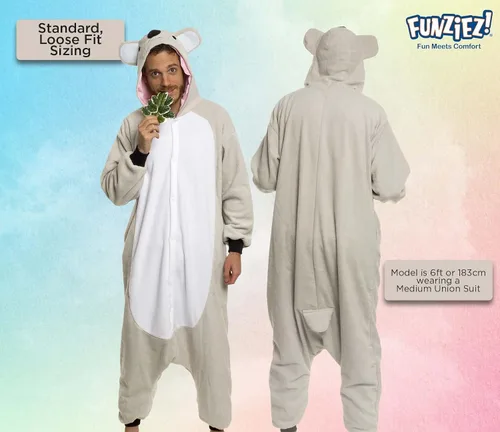 Vista 26 de Funziez! - Disfraz de Halloween para adultos, disfraz de animales y criaturas marinas, mameluco afelpado para cosplay, para mujeres y hombres