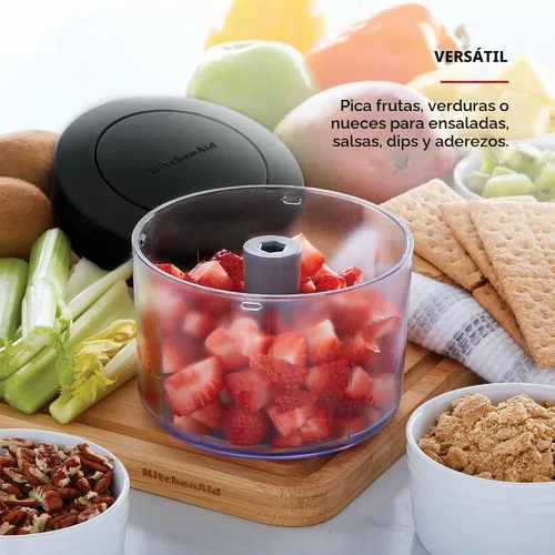Vista 4 de KitchenAid Picador manual de alimentos, 3.8 tazas, negro