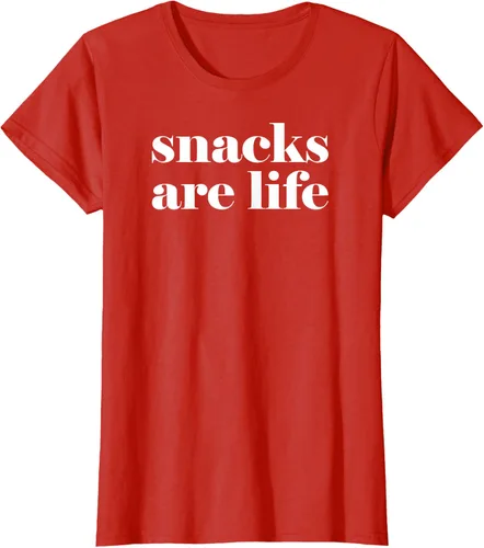 Vista 50 de Snacks Are Life - Camiseta divertida para amantes de los aperitivos, Negro