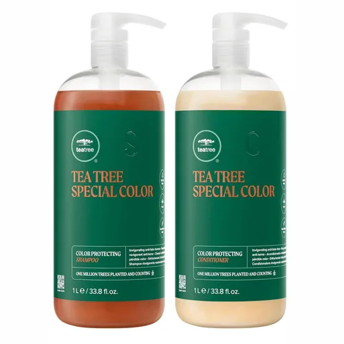 Vista 6 de Tea Tree Champú de color especial, limpia suavemente, protege el color del cabello, para cabello teñido