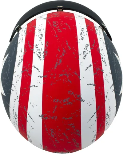 Vista 4 de Casco Milwaukee MPH9701DOT Maverick 3/4 de Cara Abierta con Barras y Estrellas para Motociclista, Casco DOT - Pequeño
