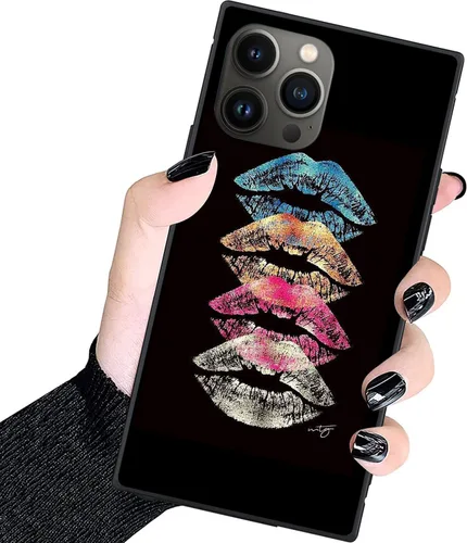 Vista 6 de Funda para iPhone 14 Pro para mujer, estilo clásico a cuadros, policarbonato duro + funda de silicona suave antideslizante para funda protectora
