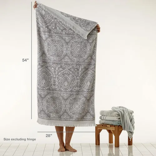 Vista 6 de SKL Home by Saturday Knight Ltd. Carrick Medallion - Toalla de baño 100% algodón turco