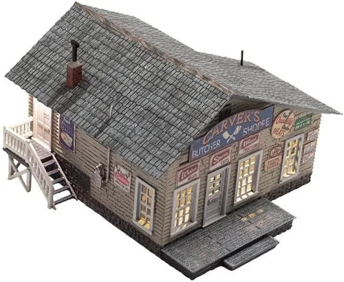 Vista 5 de Woodland Scenics® Carnicería Built & Ready® Carver's Carver, escala HO