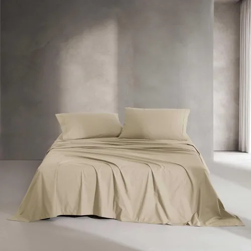 Vista 14 de Calvin Klein - Juego de sábanas de tamaño Queen, sábanas refrescantes frescas y a medida con un tacto de percal de algodón naturalmente suave