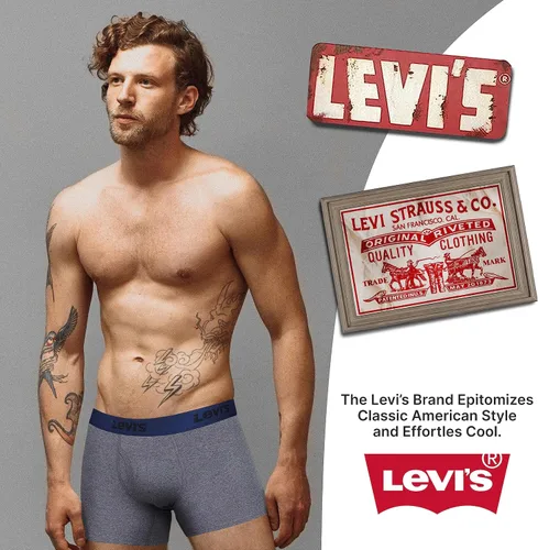 Vista 7 de Levi's Mens Boxer Briefs Breathable Stretch Underwear 4 Pack